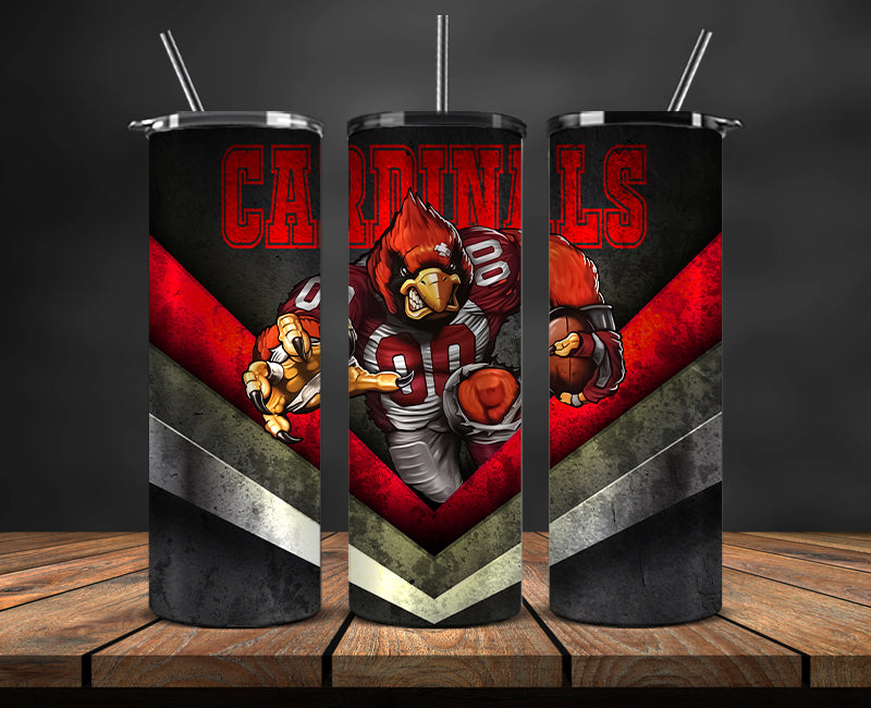 Arizona Cardinals Tumbler, Cardinals Logo Tumbler 20oz ,NFL Season 2023 LUG- 08