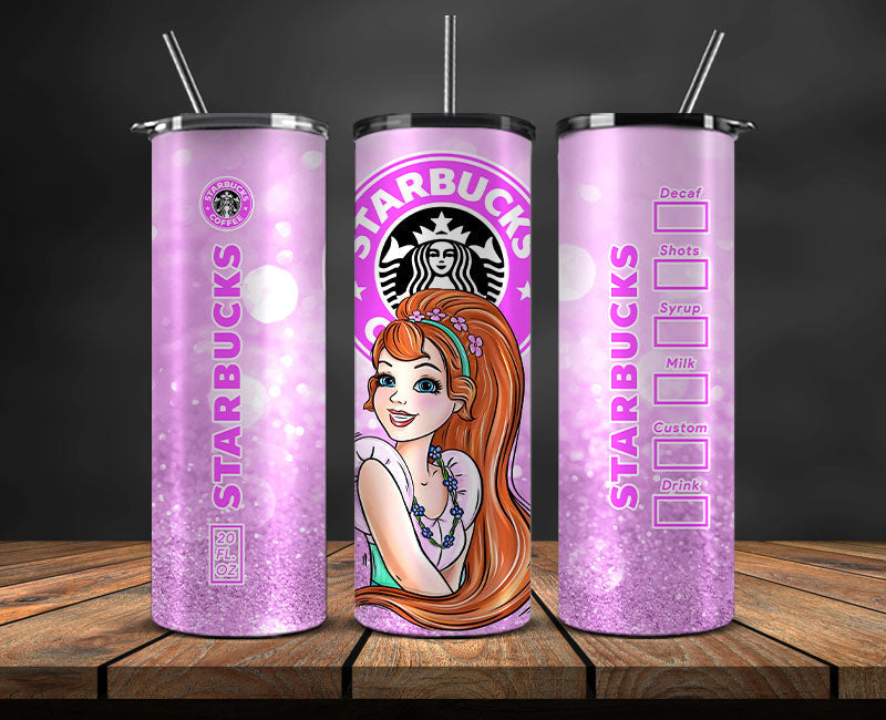 Princess Tumbler Wrap ,Princess Disney Funny Princess Tumbler Wrap , Princess Starbucks Tumbler Wrap, Disney Tumbler Wrap 08