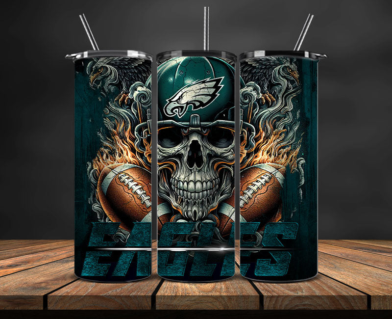 Philadelphia Eagles Tumbler Wrap,NFL Tumbler By AI, AI Tumbler Design 90