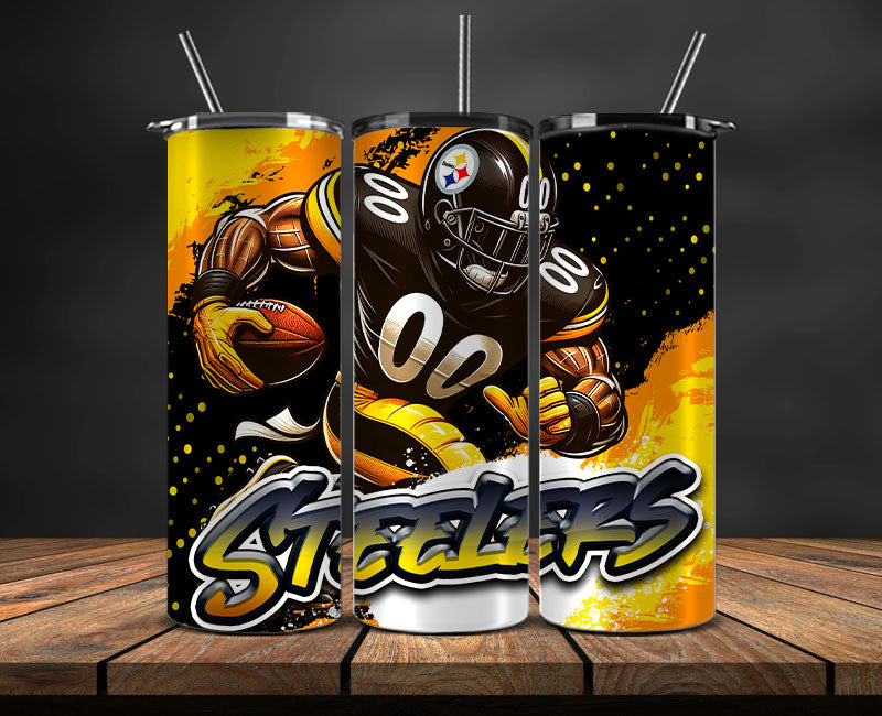 Pittsburgh Steelers Tumbler Wrap, NFL Tumbler By AI, AI Tumbler Wrap 91