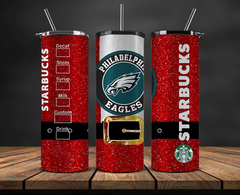 Philadelphia Eagles Christmas Tumbler 20oz,NFL Merry Christmas 20oz, NFL Christmas Tumbler 20oz 91
