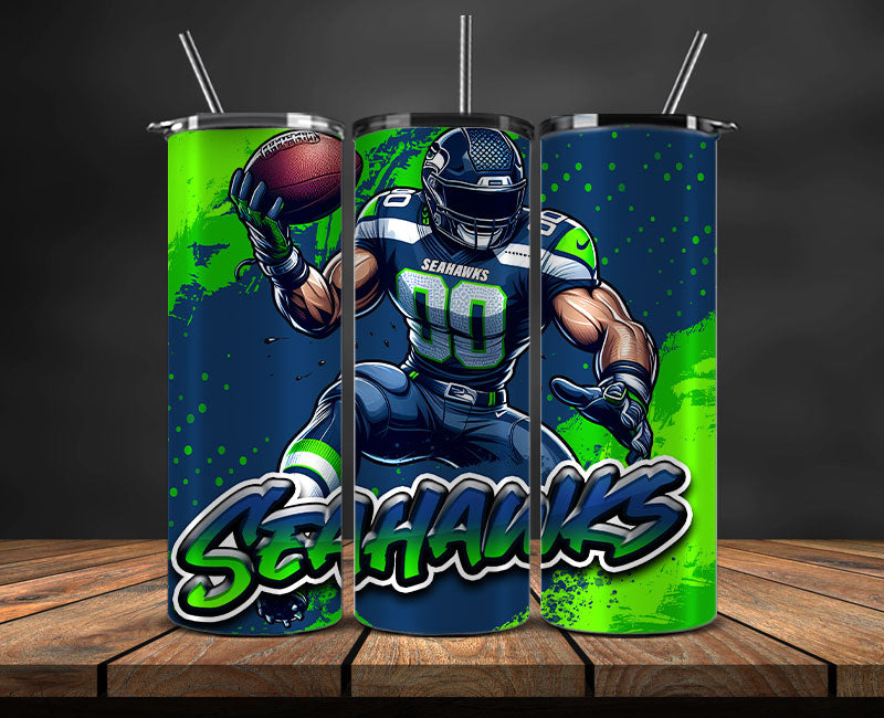 Seattle Seahawks Tumbler Wrap, NFL Tumbler By AI, AI Tumbler Wrap 93