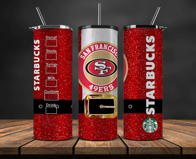 San Francisco 49ers Christmas Tumbler 20oz,NFL Merry Christmas 20oz, NFL Christmas Tumbler 20oz 93