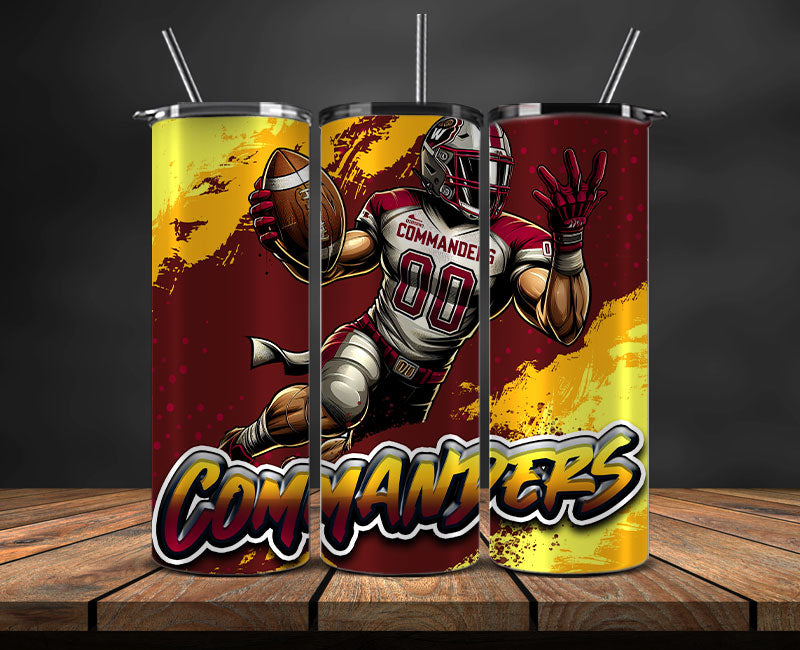 Washington Commanders Tumbler Wrap, NFL Tumbler By AI, AI Tumbler Wrap 96