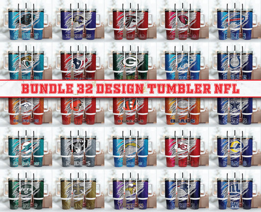 Bundle 32 Design NFL Tumbler 40oz Png, 40oz Tumler Png 96