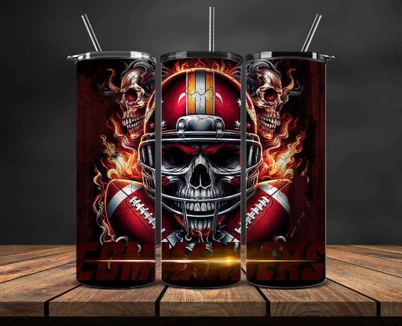 Washington Commanders Tumbler Wrap,NFL Tumbler By AI, AI Tumbler Design 96