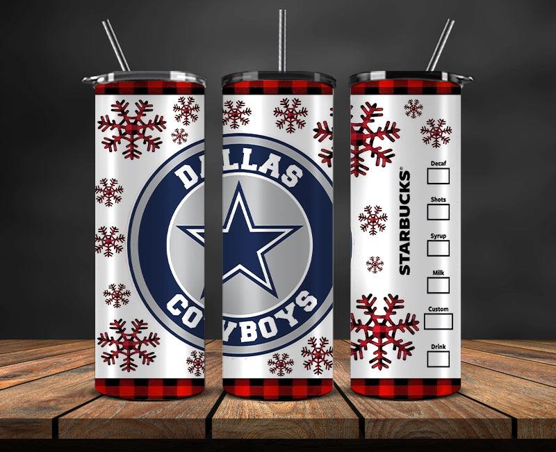 Dallas Cowboys Christmas Tumbler 20oz,NFL Merry Christmas 20oz, NFL Christmas Tumbler 20oz 09