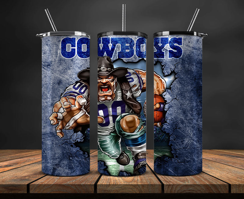 Dallas Cowboys Football 20 oz. stainless steel tumbler.