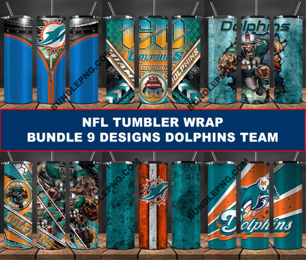 Dolphins Tumbler Wrap , Football Tumbler Png ,32 Team Nfl 17