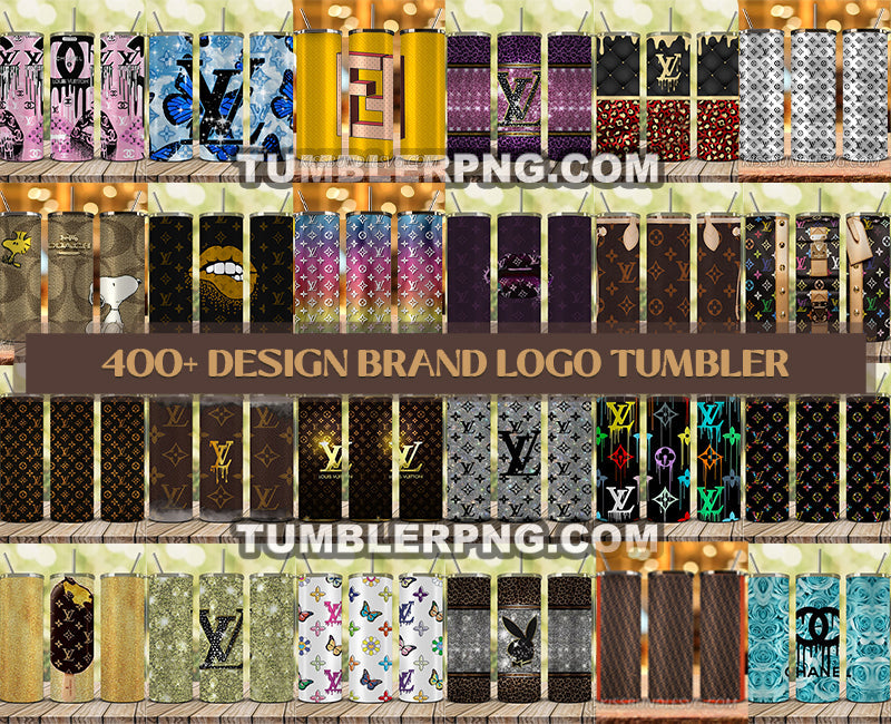 400+ Tumbler Wraps 20 oz, Fashion Luxury Logo Tumbler Wrap Png Bundle, Logo Brand Tumbler , 20oz Skinny , Tumbler Wrap Bundle Designs 14