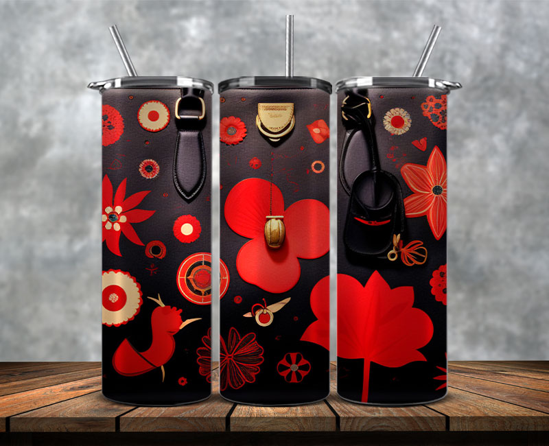 Pattern Logo Fashion Tumbler Wraps 116