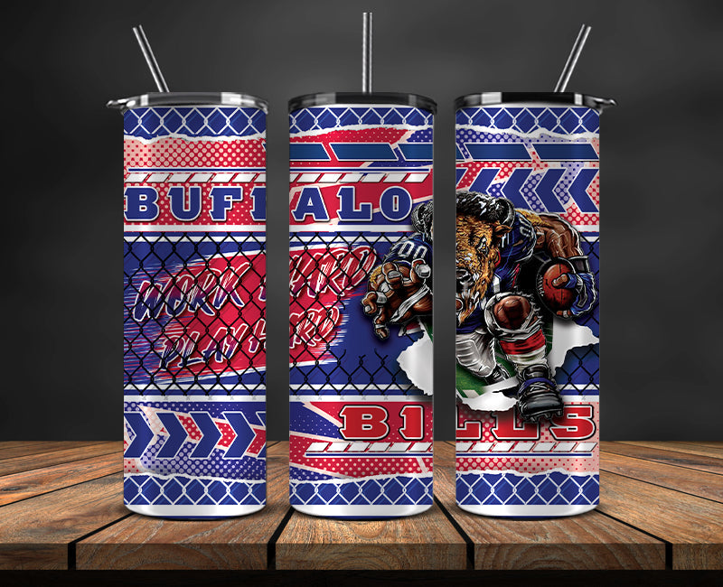 American football themed tumbler wrap design for 20oz skinny tumbler, sports fan style