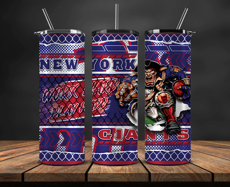 American football themed tumbler wrap design for 20oz skinny tumbler, sports fan style