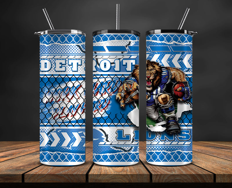 American football themed tumbler wrap design for 20oz skinny tumbler, sports fan style