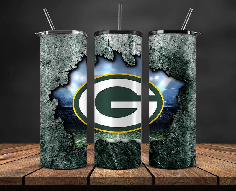 American football themed tumbler wrap design for 20oz skinny tumbler, sports fan style