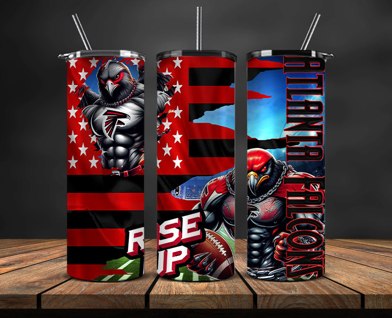American football themed tumbler wrap design for 20oz skinny tumbler, sports fan style