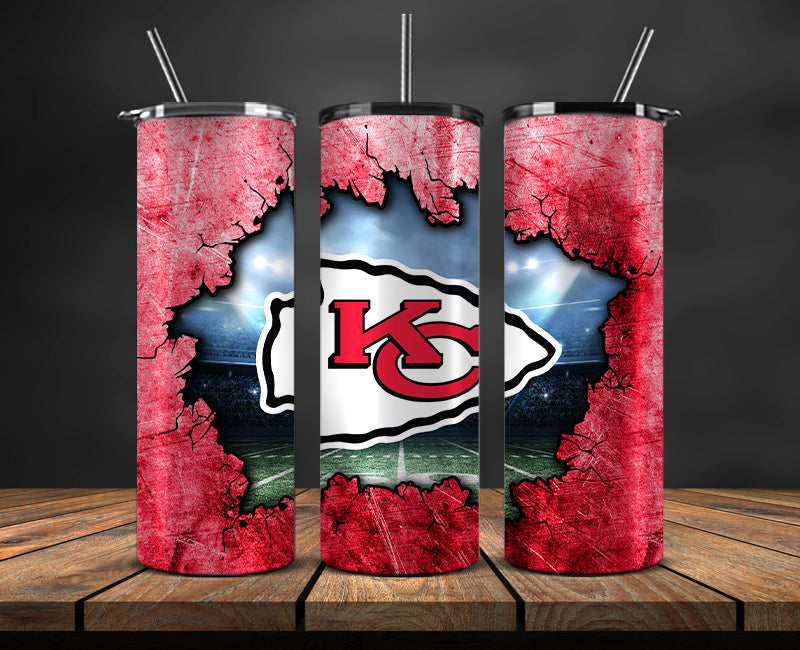 American football themed tumbler wrap design for 20oz skinny tumbler, sports fan style