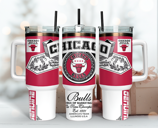 Chicago Bulls Tumbler Wrap 40oz, Nba Tumbler Wrap 40oz