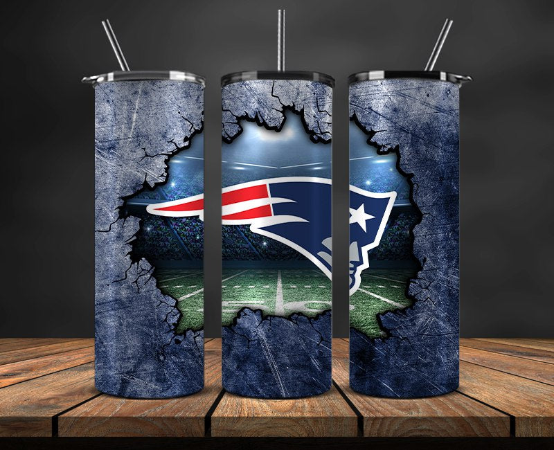 American football themed tumbler wrap design for 20oz skinny tumbler, sports fan style