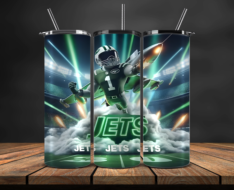 New York Jets Tumbler Wrap, NFL Trendy Tumbler 23