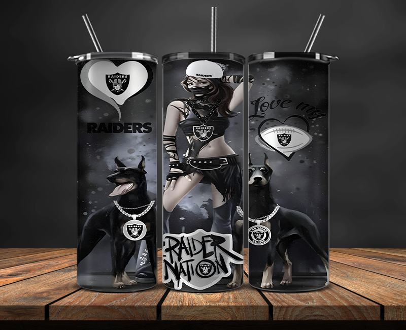 Las Vegas Raiders Tumbler Wrap, NFL Trendy Tumbler 25