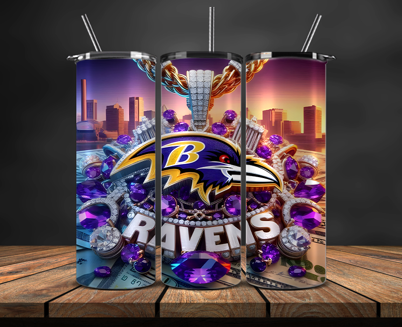 Baltimore Ravens Tumbler Wrap, NFL Trendy Tumbler 25