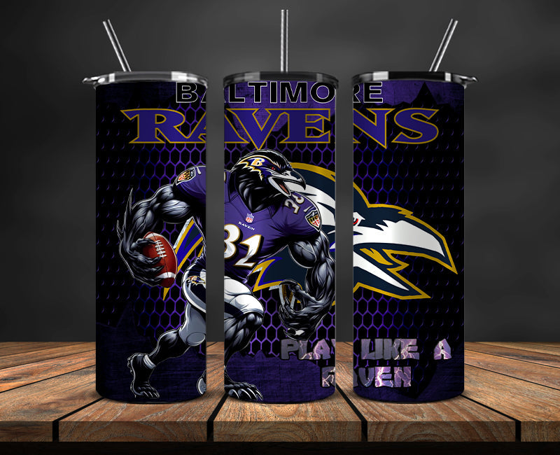 American football themed tumbler wrap design for 20oz skinny tumbler, sports fan style