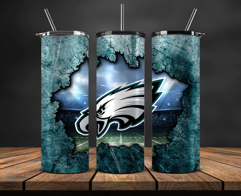 American football themed tumbler wrap design for 20oz skinny tumbler, sports fan style