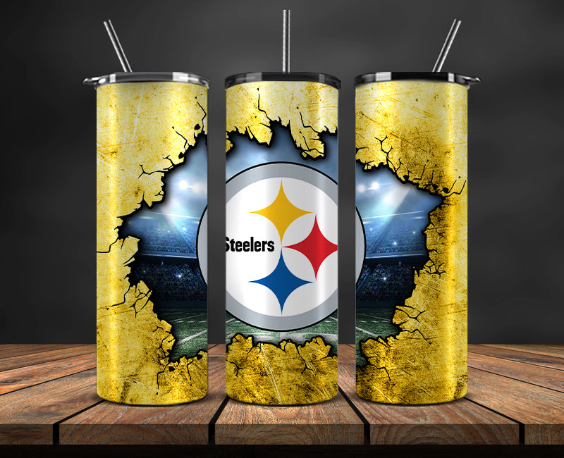 American football themed tumbler wrap design for 20oz skinny tumbler, sports fan style