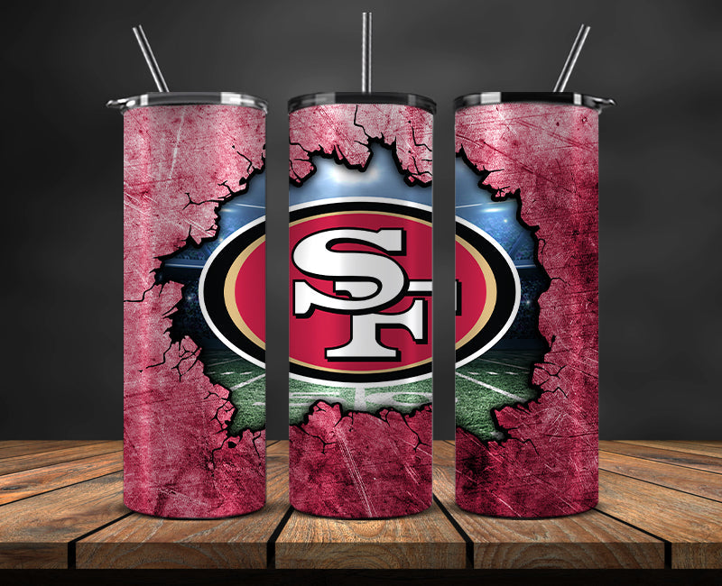 American football themed tumbler wrap design for 20oz skinny tumbler, sports fan style