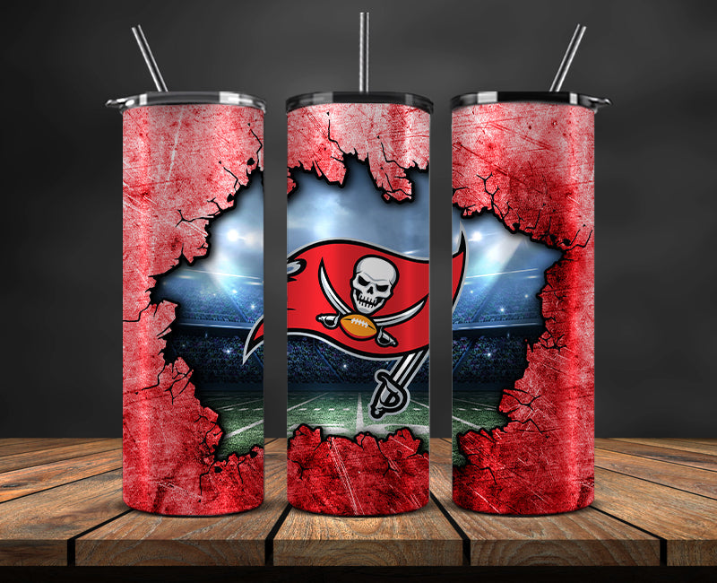 American football themed tumbler wrap design for 20oz skinny tumbler, sports fan style