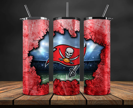 American football themed tumbler wrap design for 20oz skinny tumbler, sports fan style