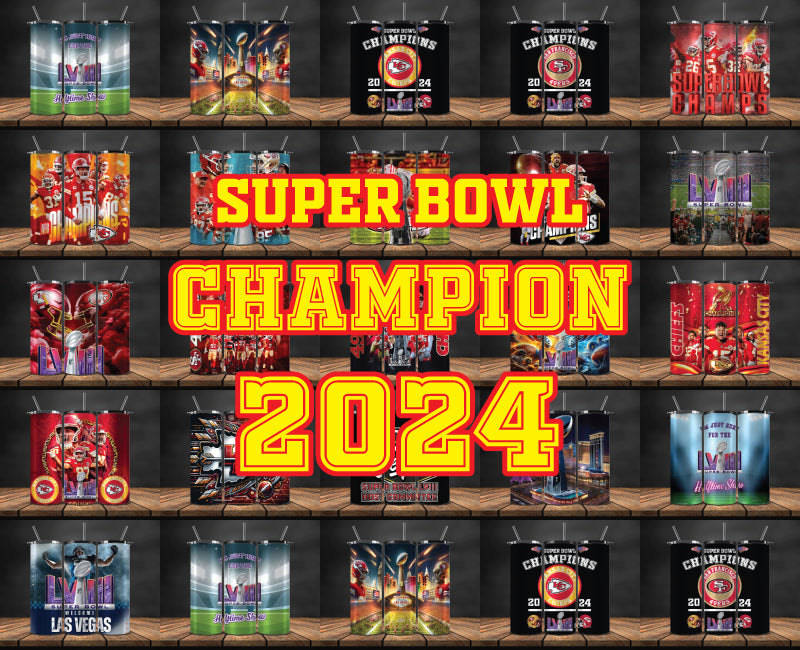 Bundle Super Bowl Tumbler Png, Super Bowl 2024 Tumbler Wrap, 32 Team Nfl 46