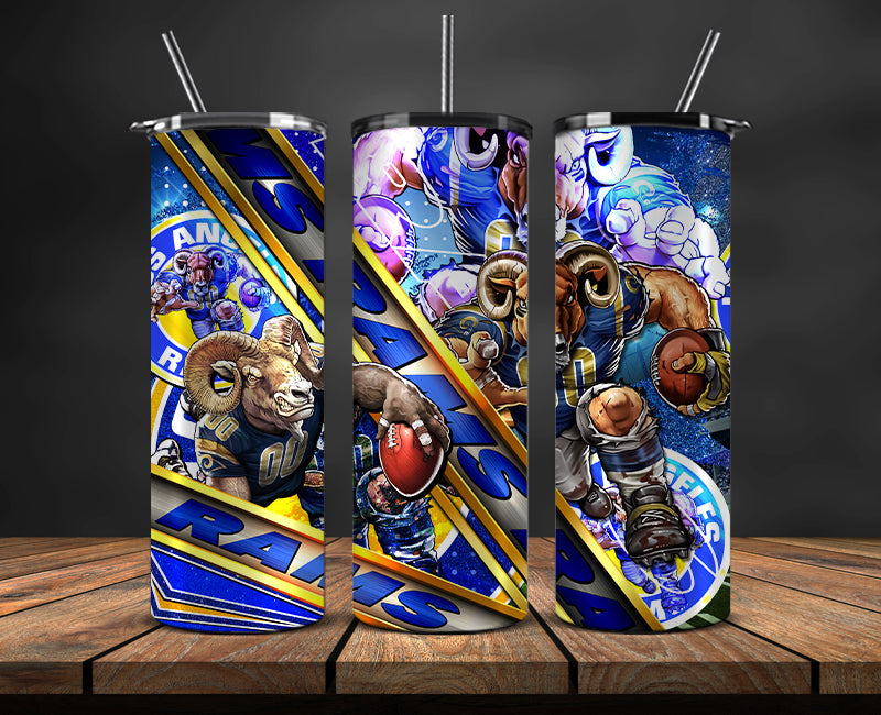 American football themed tumbler wrap design for 20oz skinny tumbler, sports fan style