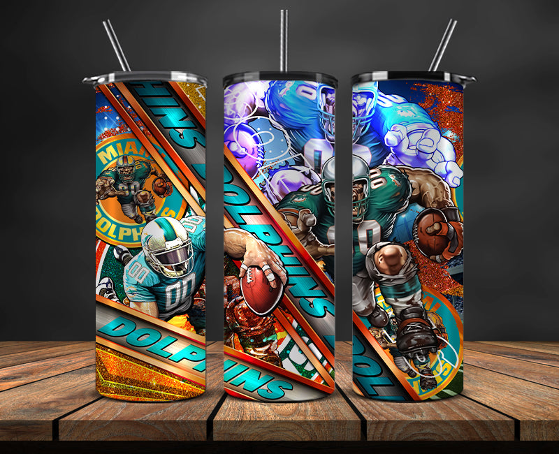 American football themed tumbler wrap design for 20oz skinny tumbler, sports fan style