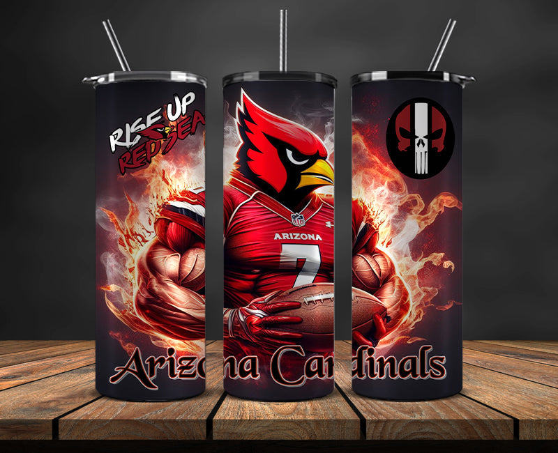 American football themed tumbler wrap design for 20oz skinny tumbler, sports fan style