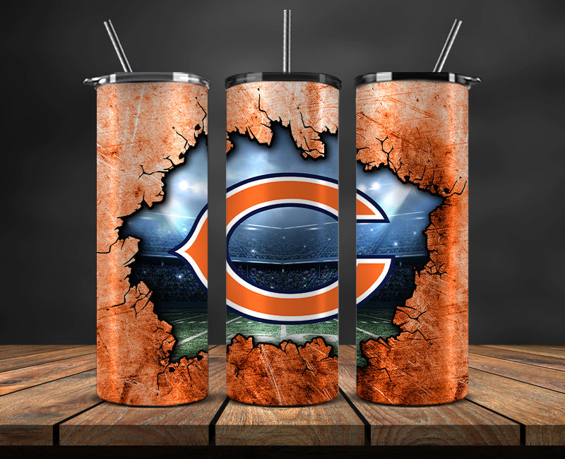 American football themed tumbler wrap design for 20oz skinny tumbler, sports fan style