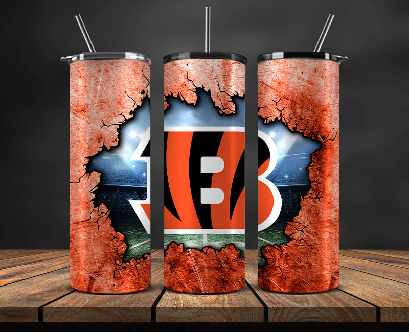 American football themed tumbler wrap design for 20oz skinny tumbler, sports fan style