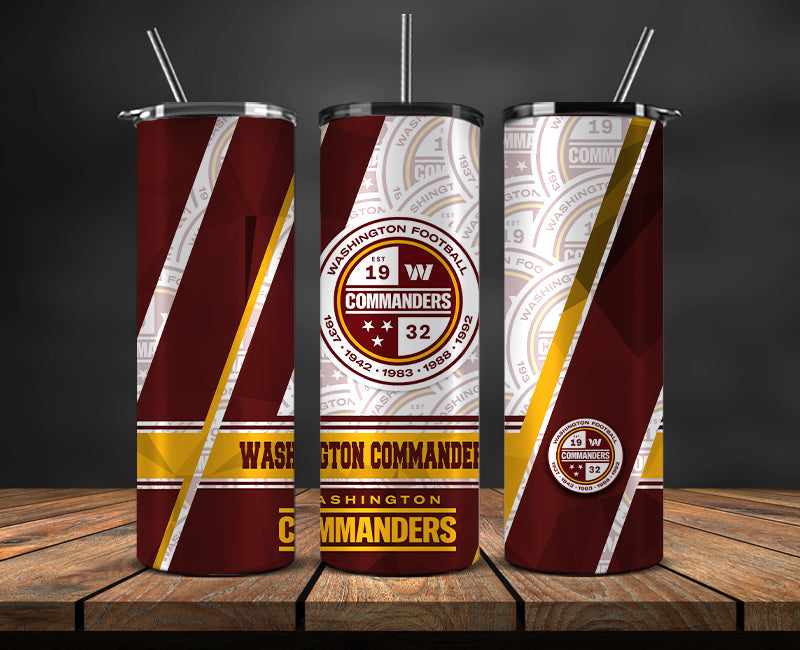 American football themed tumbler wrap design for 20oz skinny tumbler, sports fan style