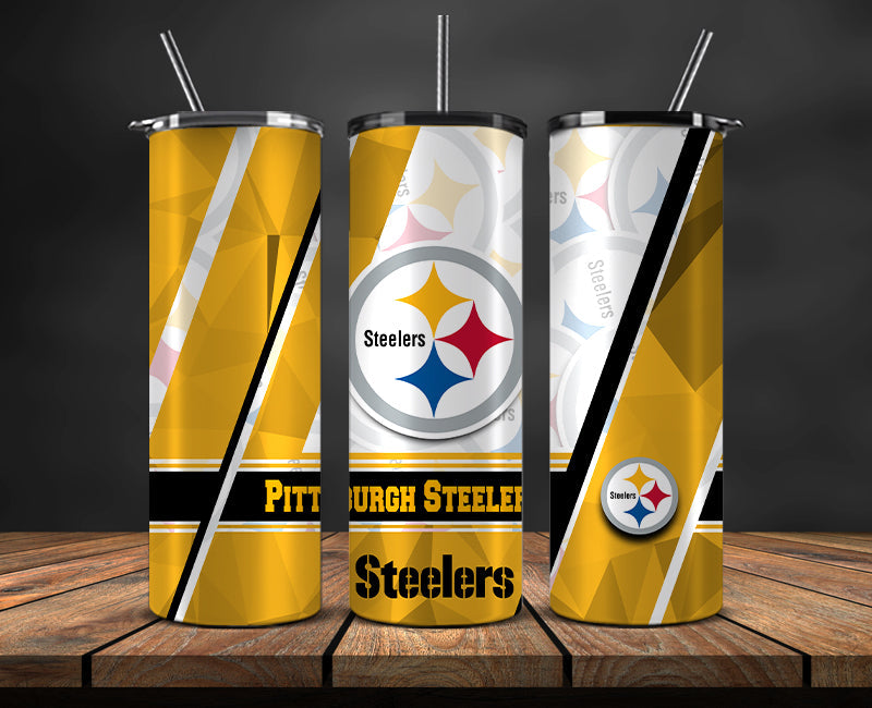 American football themed tumbler wrap design for 20oz skinny tumbler, sports fan style