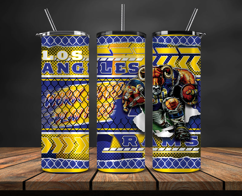 American football themed tumbler wrap design for 20oz skinny tumbler, sports fan style