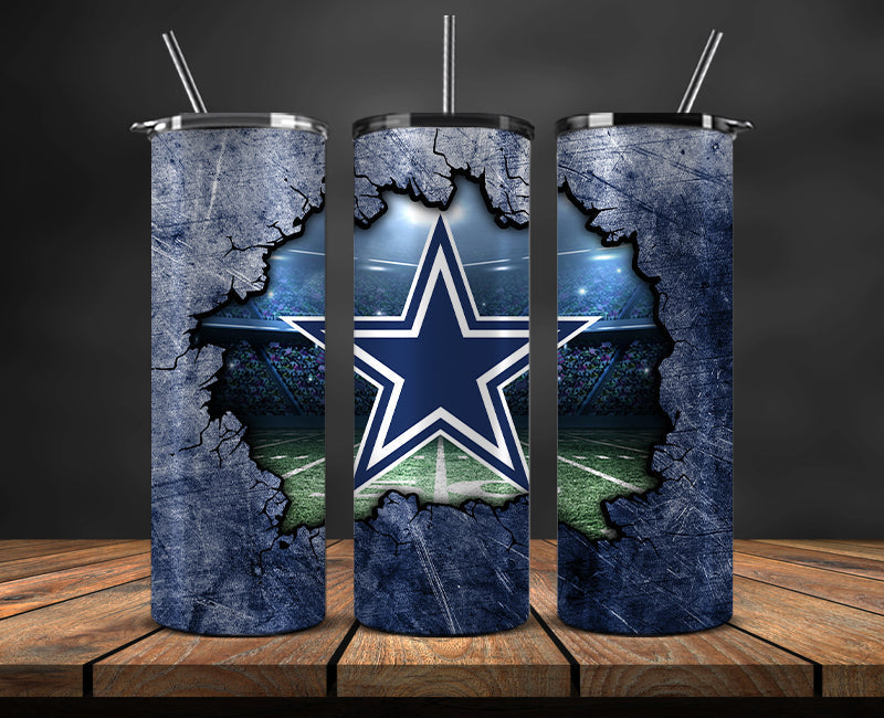 American football themed tumbler wrap design for 20oz skinny tumbler, sports fan style
