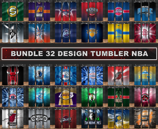 Bundle 32 Team Basketball Tumbler Wrap Design,Basketball Sports Tumbler , Basketball Tumbler Wrap 01