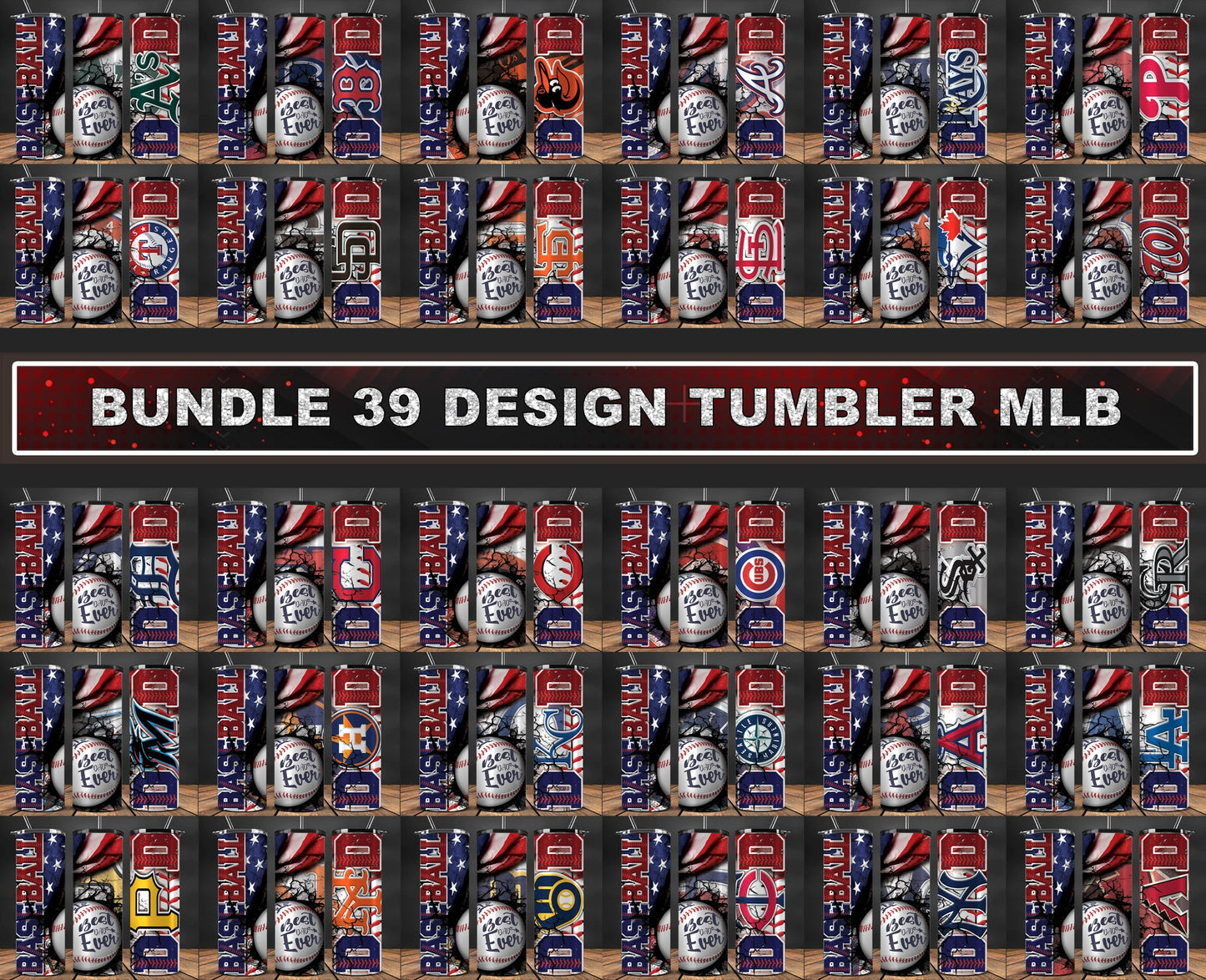 Bundle 32 Team Baseball Tumbler Wrap Design,Baseball Sports Tumbler , Baseball Tumbler Wrap 05