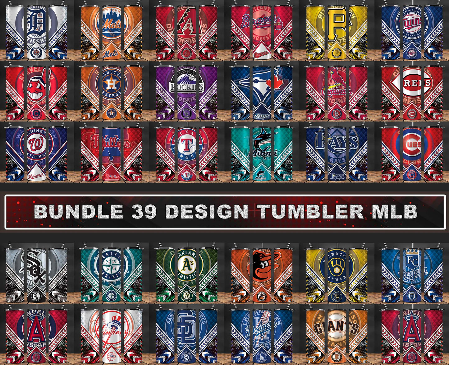 Bundle 32 Team Baseball Tumbler Wrap Design,Baseball Sports Tumbler , Baseball Tumbler Wrap 06