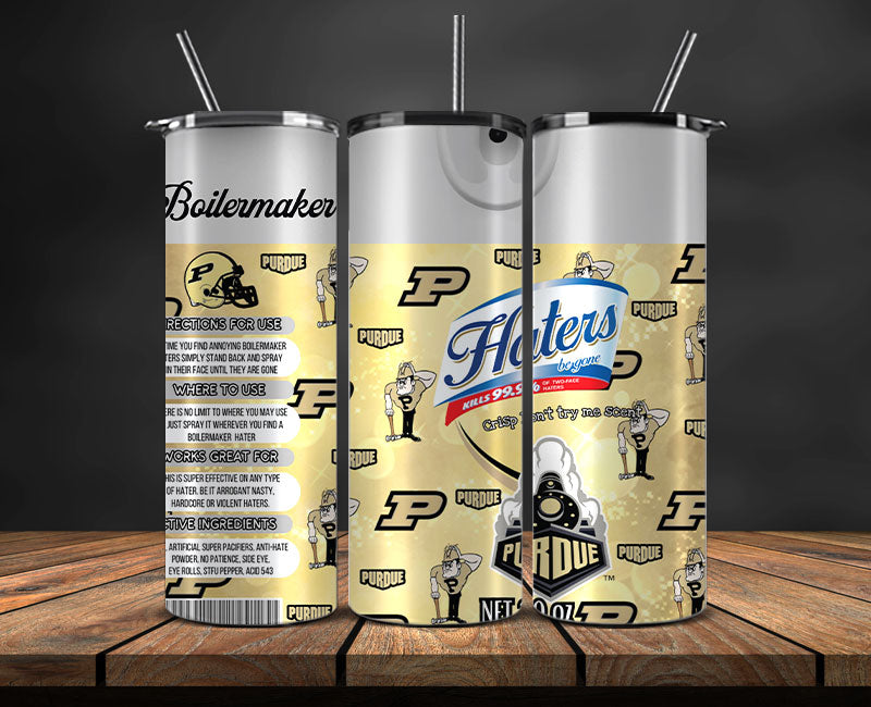 Purdue Boilermakers Haters BeGone Tumbler Wrap, College Haters BeGone Tumbler Png 102