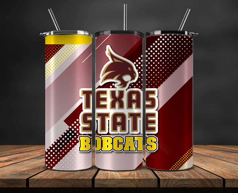 Texas State Bobcats Logo 20 oz Tumbler Png ,College Football 20 Oz Tumbler Wrap 103