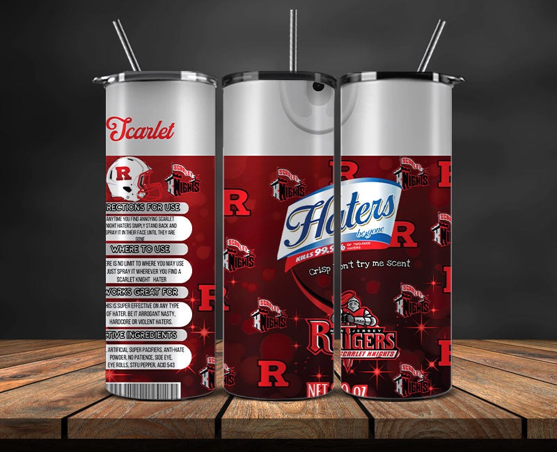 Rutgers Scarlet Knights Haters BeGone Tumbler Wrap, College Haters BeGone Tumbler Png 104