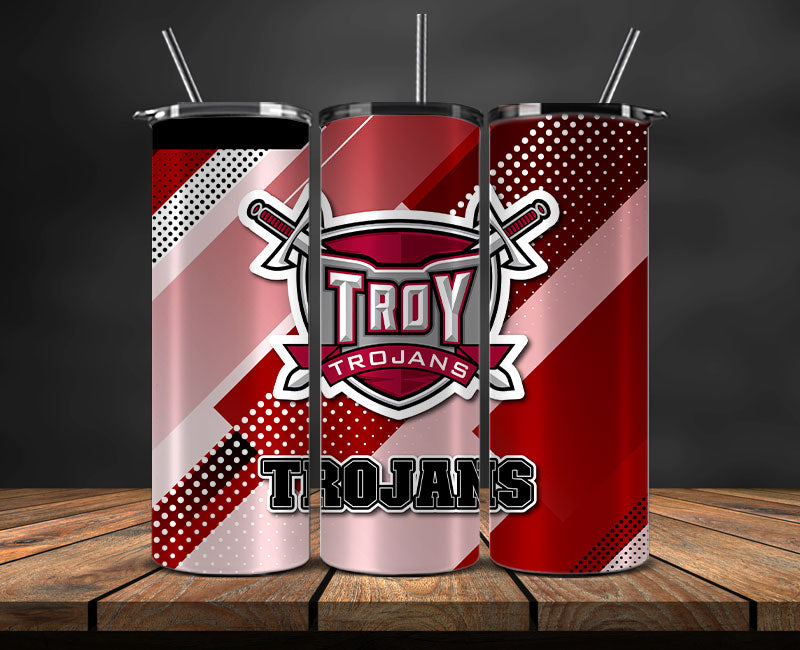 Troy Trojans Logo 20 oz Tumbler Png ,College Football 20 Oz Tumbler Wrap 106