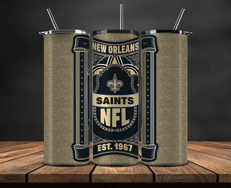 New Orleans Saints Tumbler Wrap, NFL Logo Tumbler Png, NFL Design Png-108